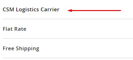 Shipping Method Tab